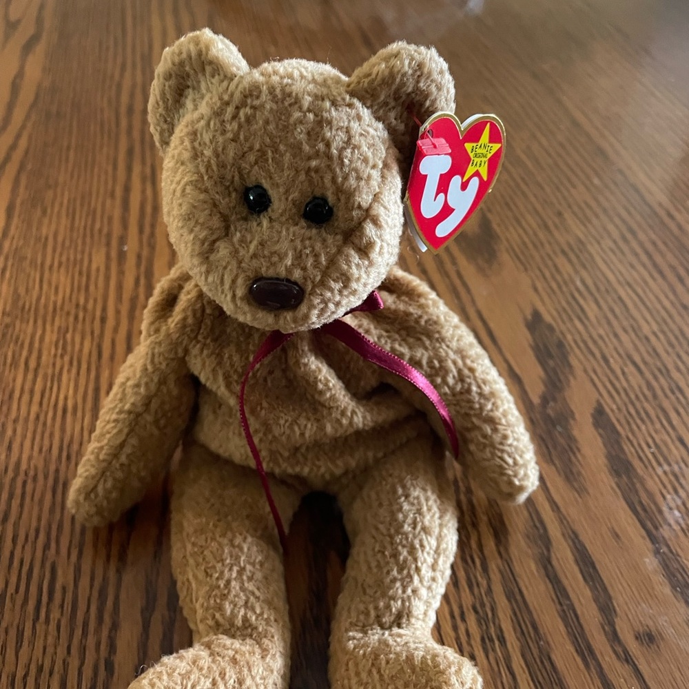 Ty Beanie Baby Curly Bear birth date April 12, 1996